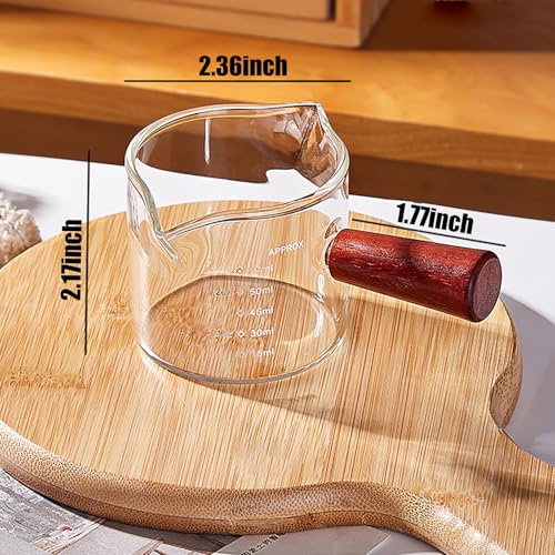 Set 2 vasos espresso con mango de madera 75 ml miniatura 2