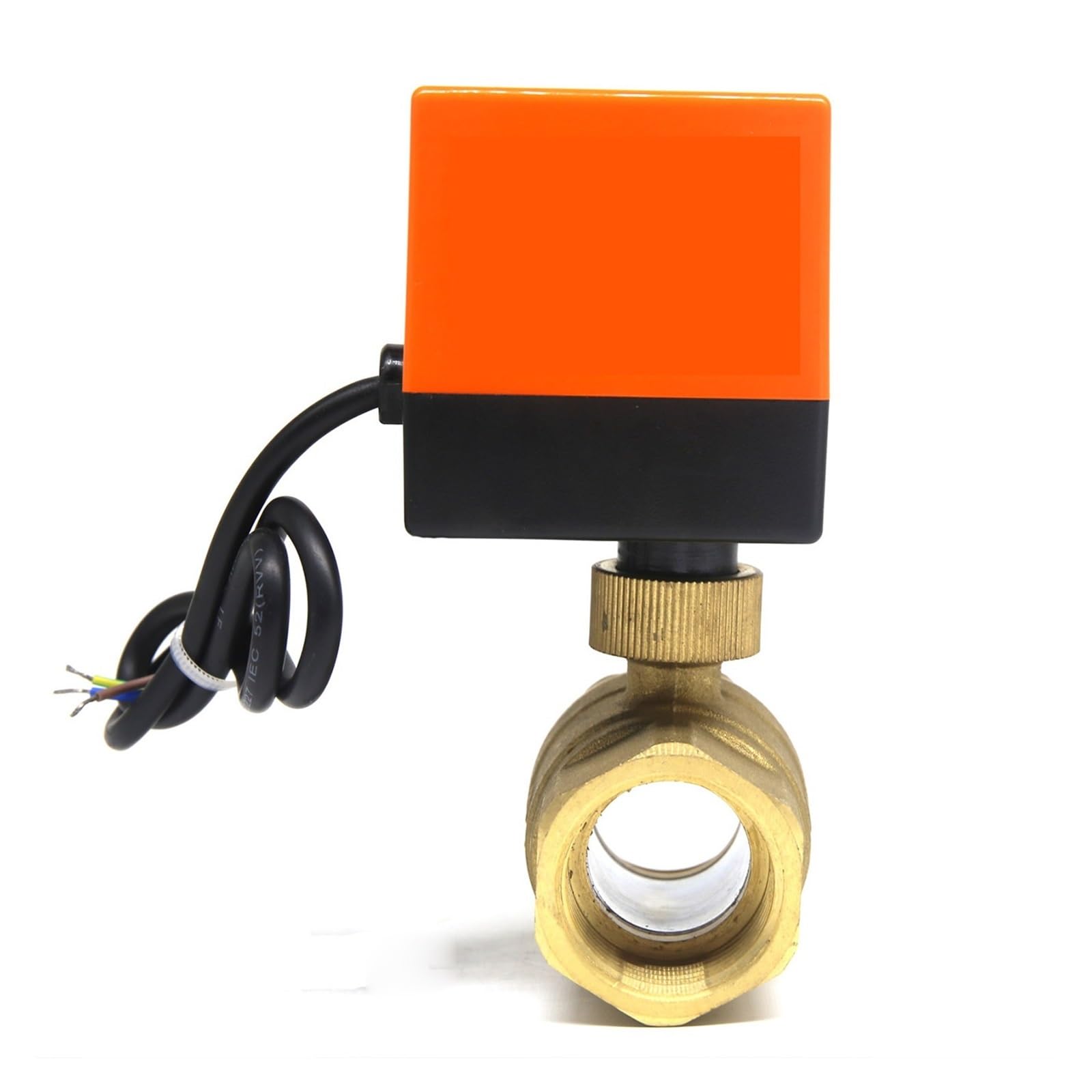 Due Valvole Motorizzate A 3 Vie A Sfera 1/4 Temperatura Elettrica Acqua Sistema Di Riscaldamento In Ottone Controllo A Tre Linee Motorizzato Dn25 (Size : 3 way DN25)