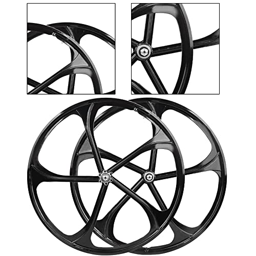 26" Mtb Bike Mag 7/8/9/10Speed Front Rear,Magnesium Wheels 6-Spoke Set Rim Wheelset,Road Bike Wheels For Road Bike Wheel Replacement #TOP3