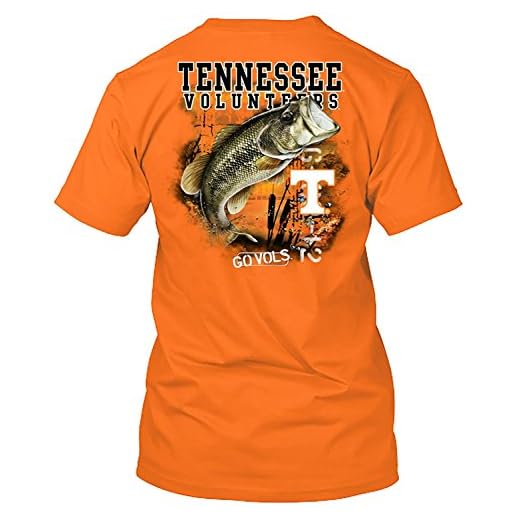 NCAA - Bass Fishing T Shirt - Multiple Universities Available - up to 2X and 3X - Officially Licensed Apparel (Tennessee Volunteers, Large)