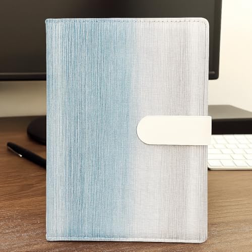 Image of A5 Journal Notebook Diary for Men Women | Office Journal Diary Notebook with Magnetic Flip Lock (200 Ruled Pages, 6 x 8.5 Inches, 80 GSM) (Gradient Blue)