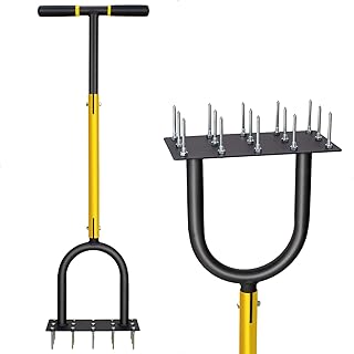 Vansonana Spike Lawn Air Aerator - Grass Aerator Lawn Tool with Spare Spikes, Pre-Assembled Grass Aerator Tools for Yard, ...