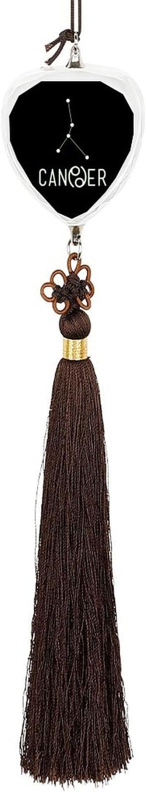 Cancer Constellation Car Rearview Mirror Accessories Crystal Car Accessories Hanging Ornament Pendant Love