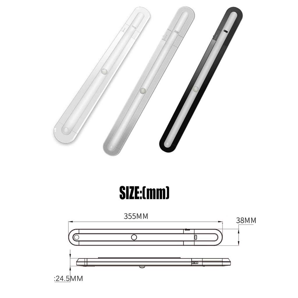TJH Lámpara de esterilización Ultravioleta LED de inducción Inteligente UVC, Armario Armario de Vino Lámpara de desinfección Esterilización Eliminación de ácaros -USB de Carga