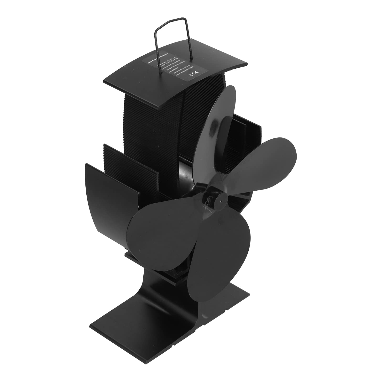 Ventilatore per Stufa Alimentato a Calore a 4 Pale Ventilatore per Camino in Alluminio a Circolazione del Calore per la Combustione di Tronchi di Legno Domestici