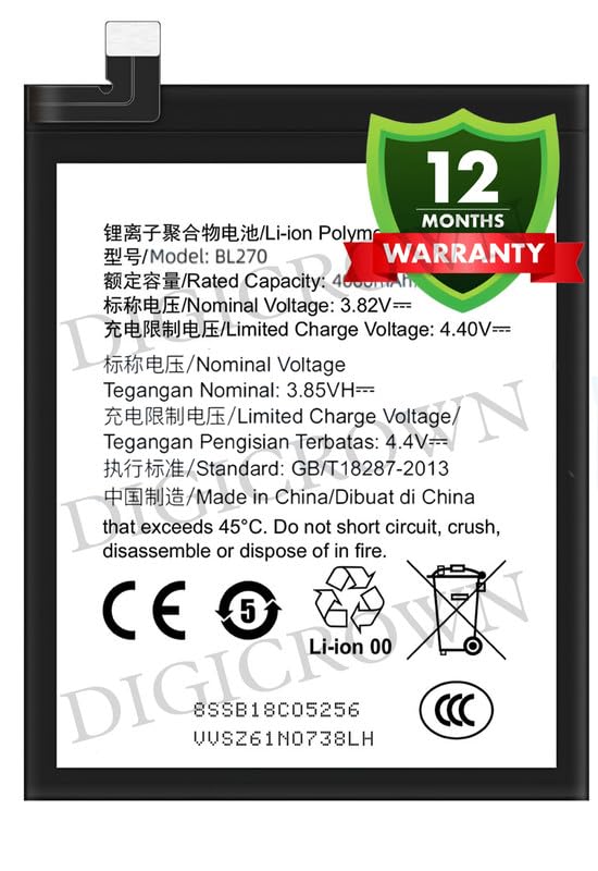 Image of Original BL270 Battery Compatible for Motorola Moto E5 | Motorola Moto G6 Play - (4000mAh) - 1 Year Warranty