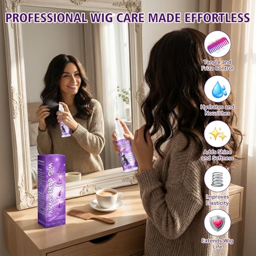 Spray para peluca sintética acondicionador hidratante 120ml miniatura 2