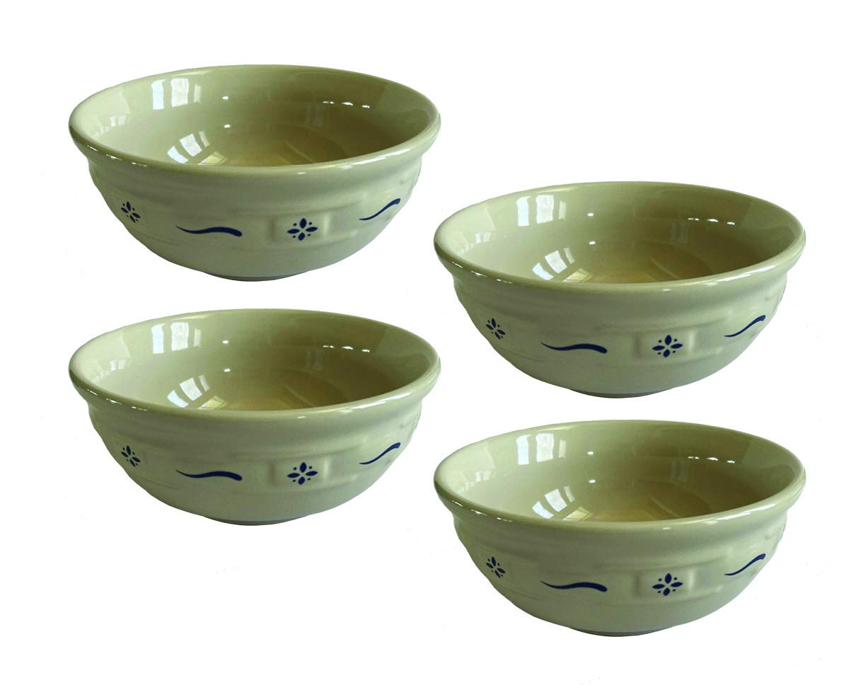 Longaberger Pottery Classic Blue Soup/Salad Bowl - Set of 4