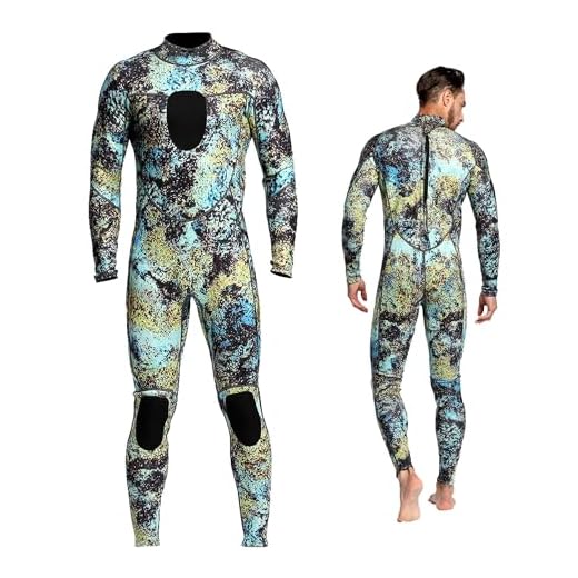 Wetsuits Mens 3MM Camo Neoprene Scuba Diving Unisex One Piece Sport Skin Spearfishing Full Suit (M)