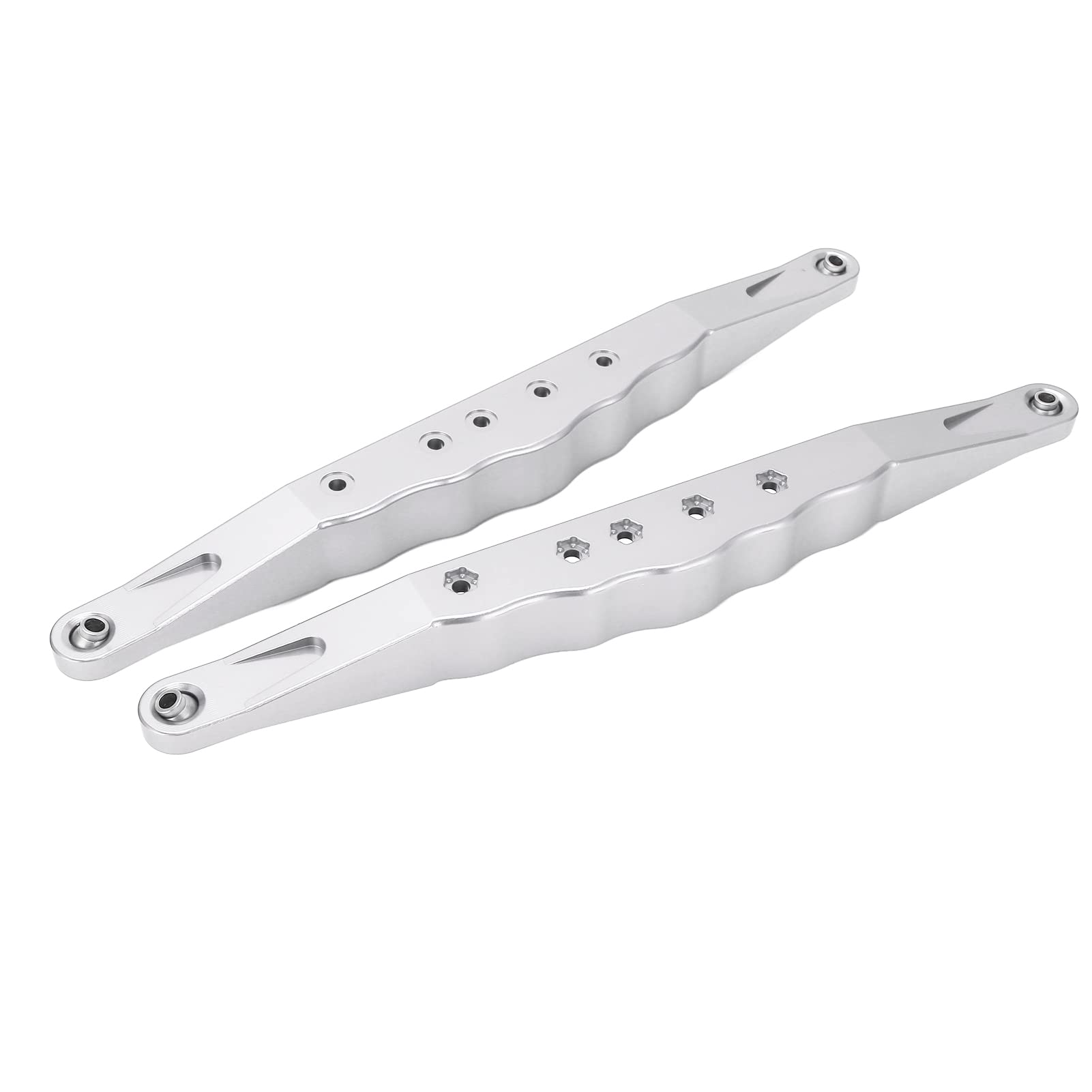 VGEBY Hintere Untere Längslenker, Verstellbar, Hohles Bodendesign, Offroad Tuning Teil aus Aluminium und Edelstahl, Silber, für RC Fahrer, Offroad Events