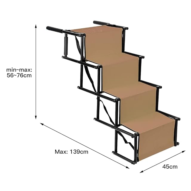 Foto 5 de 8 de Escaleras para rampa para Perros, escaleras para Perros Plegables, Mejora de 5 escalones