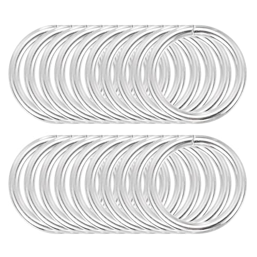 Anneaux métalliques argentés pour macramé : des cercles robustes de qualité
