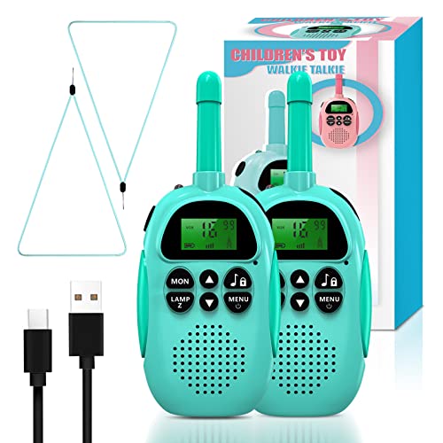 Ukuu Talkies Walkies Enfants USB Rechargeable avec Radio à 2 Voies 16 Canaux und Lampe de Poche Jouet 3-12 Ans VOX Talkie Walkie 3 Miles pour Aventures Extérieures - Cadeau d'anniversaire de Noël Cover