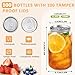 100 Pack, 330ml/11.2oz Plastic Juice Bottles with Aluminum Pop Can Caps, Disposable Leakproof Clear Bottles for Juice, Smoothies, Tea, Coffee, Compatible with Automatic Cup Sealer (not included)