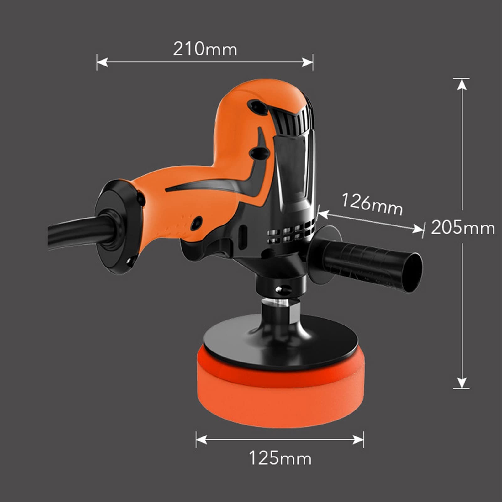 Máquina de Pulido Herramienta Multifuncionales Six Engranajes Speed ​​Ajustable Coche Pulidor Eléctrico Encerado Mobiliario Automóvil(14Pcs Polish Disc)