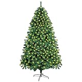 OurWarm Pre-Lit Christmas Tree 7ft Artificial Christmas Trees with Lights, UL-Certified 400 Lights for Holiday Decoration, 1300 Tips Visit The OurWarm Store