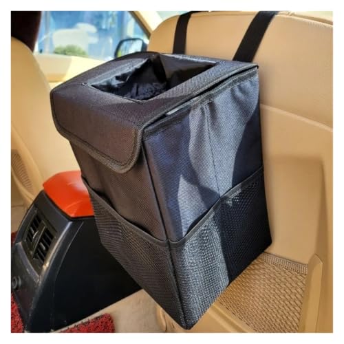 Cubo de basura para coches portátil y duradero con forro impermeable 2