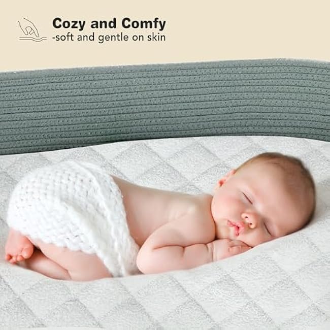 Waterproof Bassinet Mattress Pad Protector Cover Compliable with ANGELBLISS 3 in 1 Baby Bedside Bassinet, Ultra Soft, Breathable and Comfortable, 2 Pack