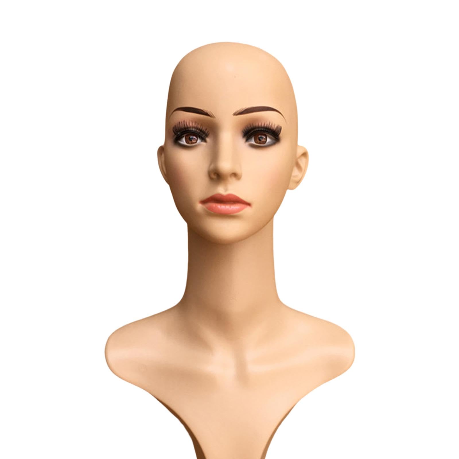 Tête De Mannequin Polyvalente En ABS Imitation Bois - Support Pour Perruques, Chapeaux Ou Présentation