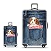 Produktbild Trolley Case Schutzhülle Persönlichkeit Regendicht Reisegepäck Abdeckung for 18-32 Zoll Gepäck (nur Abdeckung) (Color : Dog, Size : L(25''-28''))