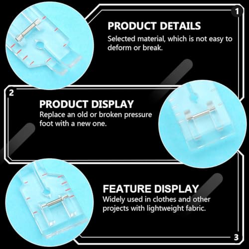 Artibetter 5pcs Quilting Presser Foot máquina de coser miniatura 5