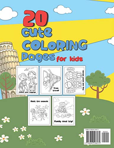 Travel Coloring Book for Kids: A Travel by Trains Planes and Cars Coloring Book for Girls and Boys