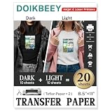 Heat Transfer Paper - 20 Sheets, 8.5' X 11' Mixed Iron On Transfer Paper