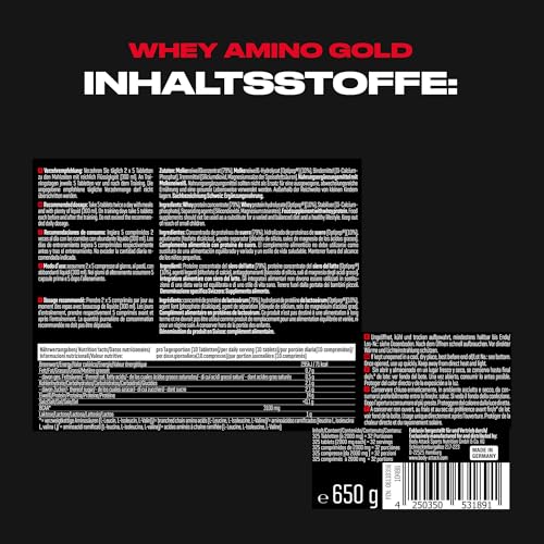 Eiweißtabletten Body Attack Whey Amino Gold 325 Tabletten 1er Pack