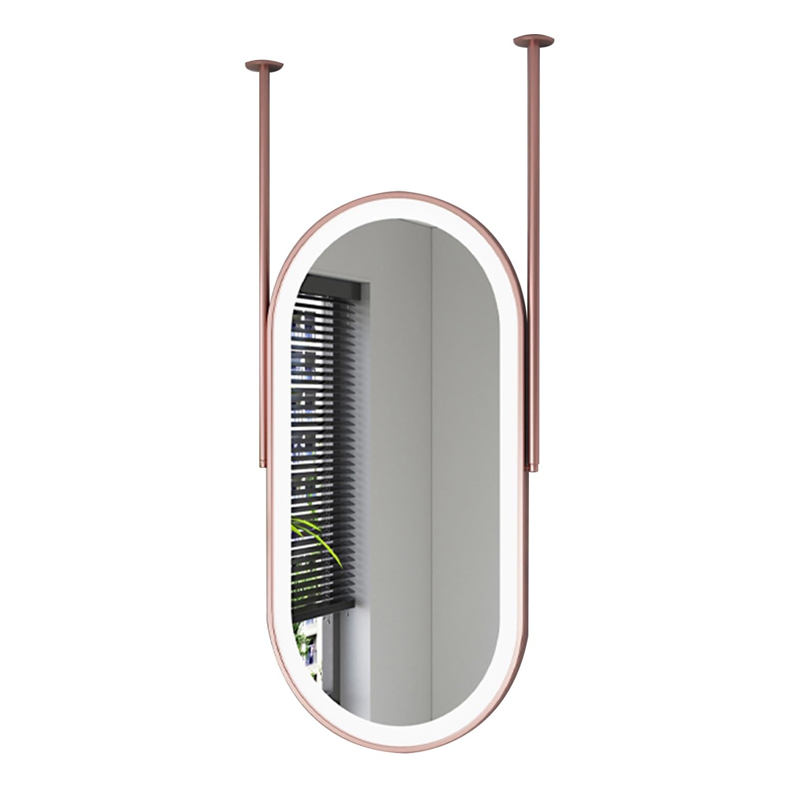 SBCGFY Ceiling Hanging Mirror,Single-Sided Boom Mirror,Luminous Floating Makeup Vanity Mirror,Boom Can be Customized,for Home Entryway Decorative(Color 1 90L x 60W cm)