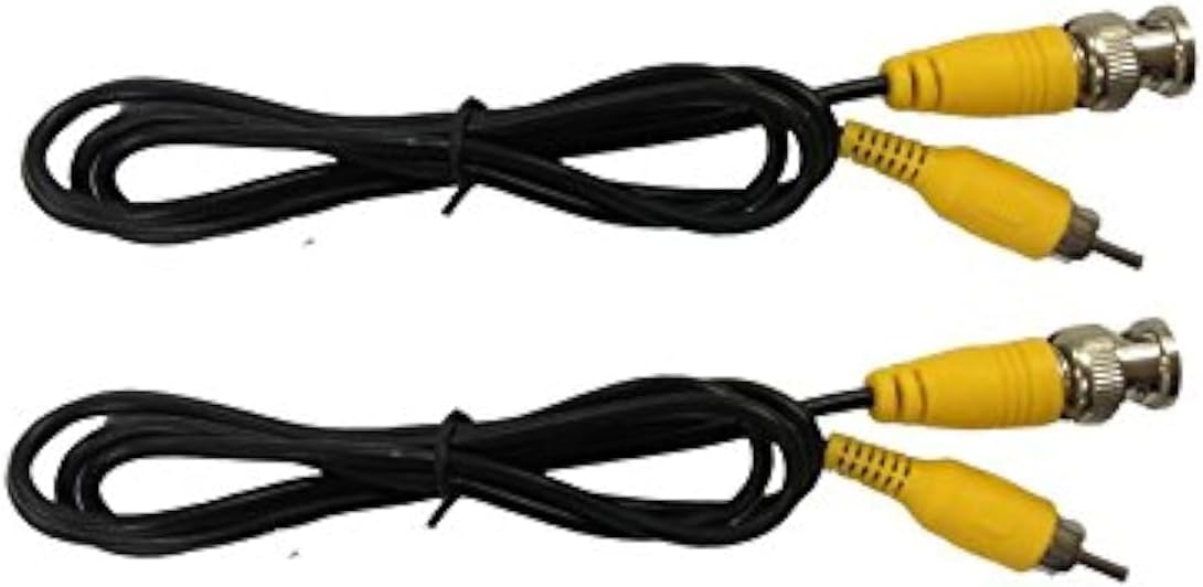 2Packs 1M 3Feet BNC to RCA Connector Cable for Surveillance CCTV Camera System from DVR to TV