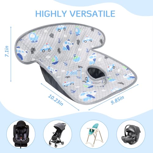Image of INFANZIA Dry Seat,Car Seat Protector Waterproof Carseat Liner Potty Training Toddlers, Baby and Infants, Piddle Pad for Carseats Strollers (Gray Plane Car, 1 Pack)