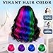 Jim&Gloria Water Resistant Temporary Hair Color – Blue Hair Dye Washable Markers, Vibrant on Dark and Light Blonde, Makeup Kit for Teens and Adult Girl Gifts, Teen Girls Trendy Stuff, Valentines Gift