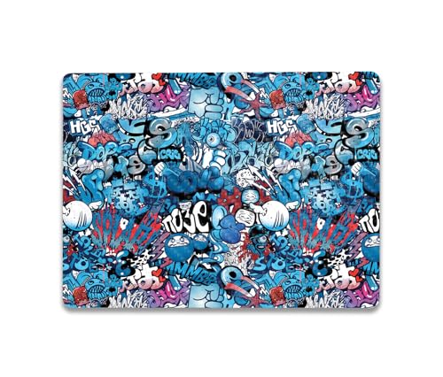 Image of MightySkins Carbon Fiber Skin Compatible with Microsoft Surface Laptop Go 3 (2023) Full Wrap Kit - Blue Meanies | Protective, Durable Textured Carbon Fiber Finish | Made in The USA