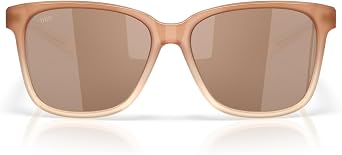 Costa Woman Sunglasses Shiny Black Frame, Gray Lenses, 57MM