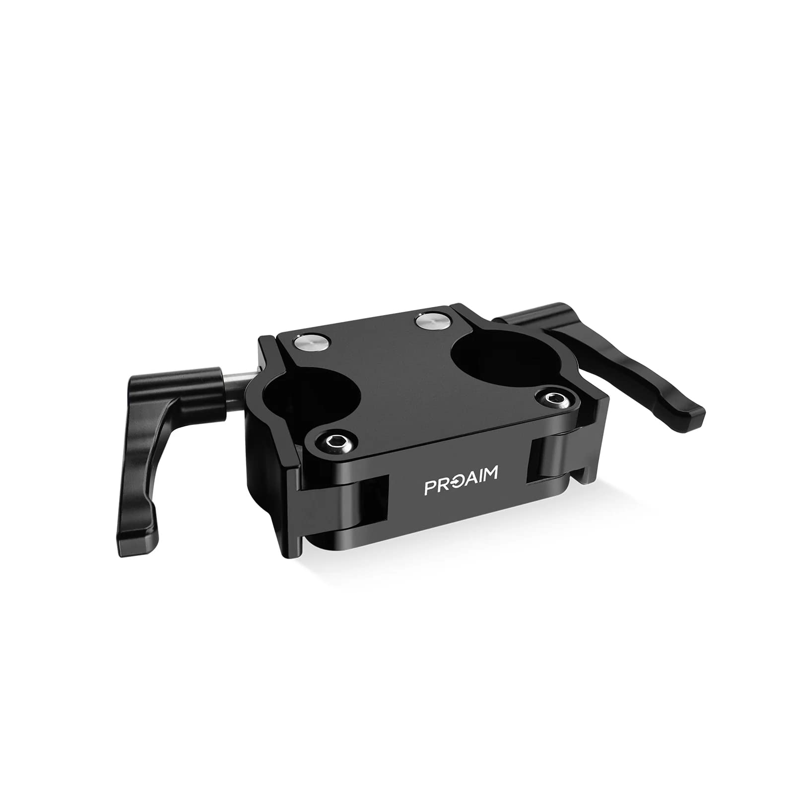 PROAIM Morsetto laterale di conversione per carrello di produzione per videocamere Soundchief, Victor V1 e Victor Pro. Diametro di serraggio: 38 mm e 32 mm. (P-LTCP-01)