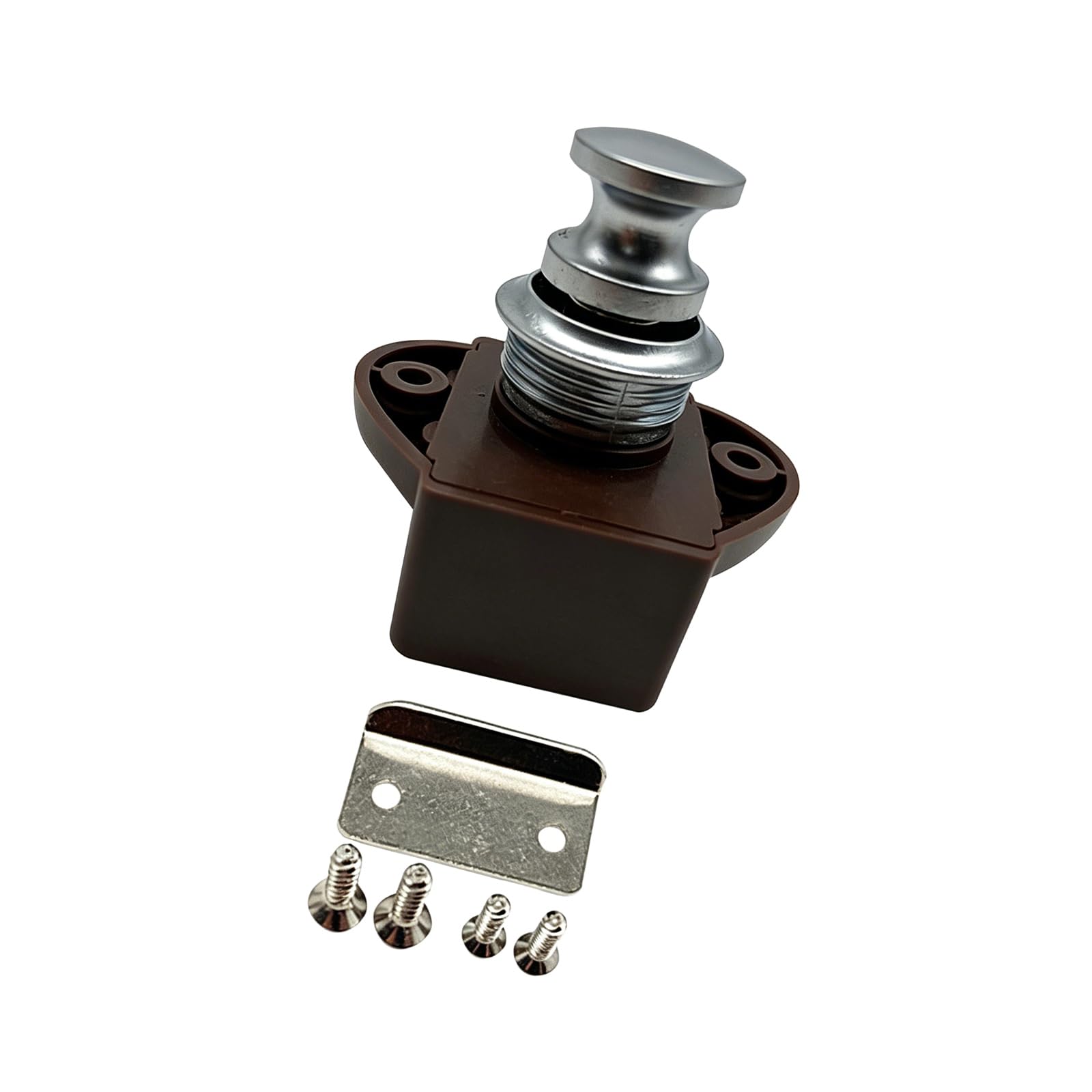 Single Piece Button Strong ABS & Construction Quiet Closing Secure for Camping & Trailer Door Journeyer Door