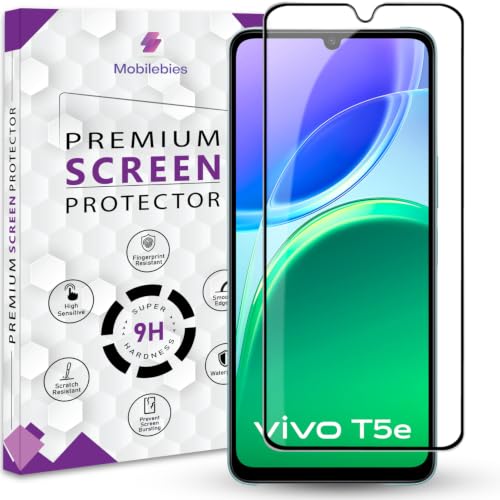 Image of Premium Tempered Glass Screen Protector Guard For Vivo T5e 4G (6.74 Inch, Pack of 1) | Edge to Edge Coverage With Easy to installation kit