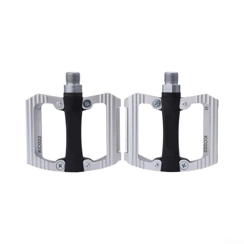 Honseadek Pedales de bicicleta ultraligeros de aluminio y fibra de nailon con diseño antideslizante, doble rodamiento, eje de acero cromado, para ciclismo de montaña y carretera