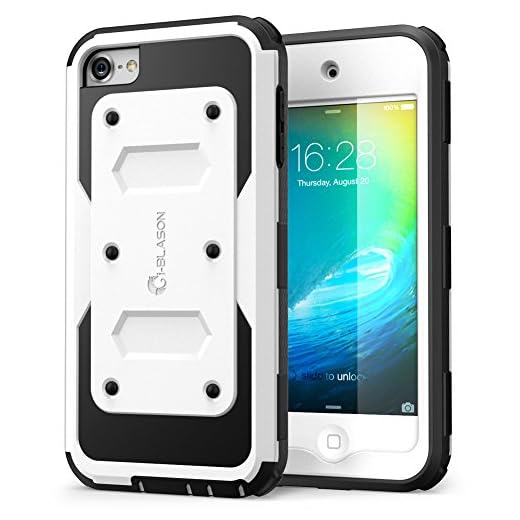 i-Blason Armorbox Case Designed for iPod Touch 7/6/5, Full Body Case with Built-in Screen Protector for Apple iPod Touch 5th/6th/7th Generation, White