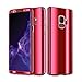 Galaxy S9 Case Galaxy S9 Plus Case 3 in 1 Full Body Plating Mirror Ultra Thin Skin Protective Cover for Samsung Galaxy S9/S9 Plus (Galaxy S9 Plus, red)