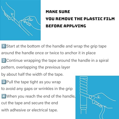 SPPHONEIX Pacote com 6 fitas adesivas para raquete de tênis (6 aderências) com alça que absorve o su