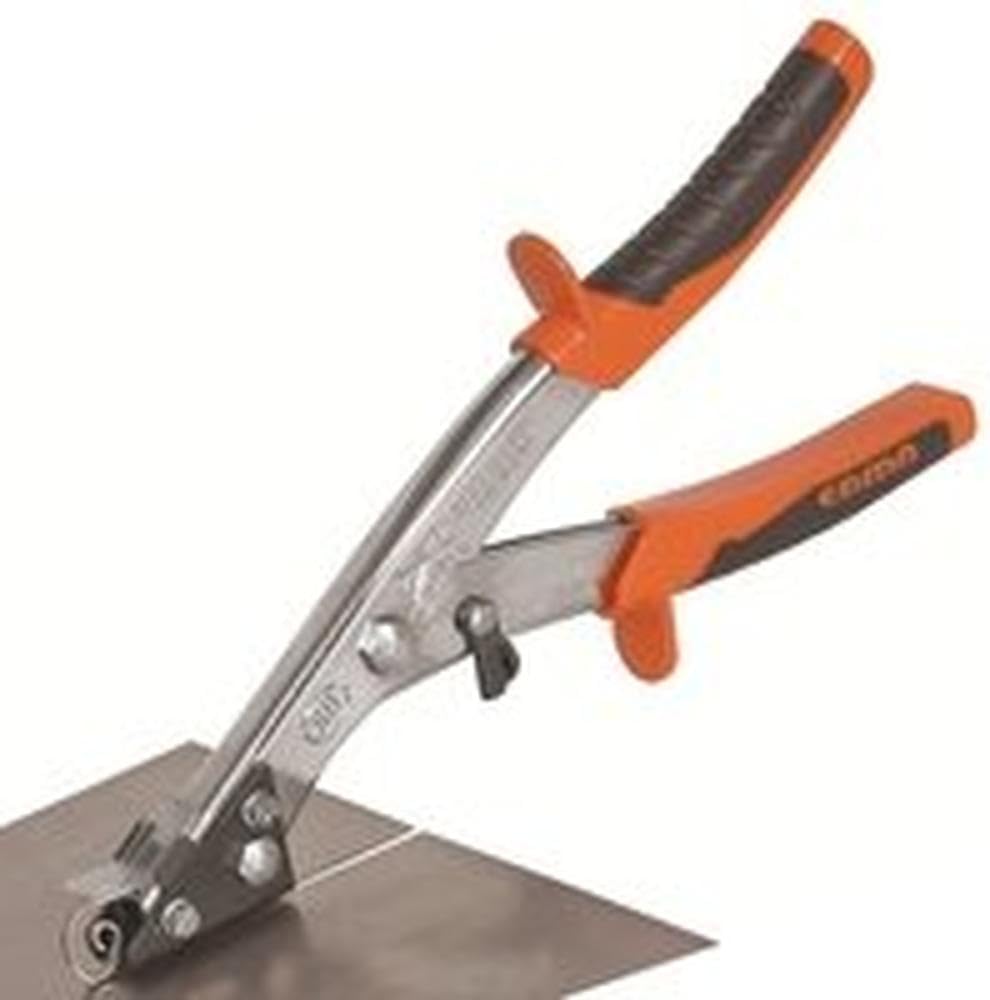 Supercoup NR1 - Hand Nibbler with Built-In Waste Curl Cutter - 0,6 to 2 mm Cutting Capacity - Straight Nibbling Shears for Flat Metal Sheet - Clean Cuts - 011055 - Soft Grip Handles