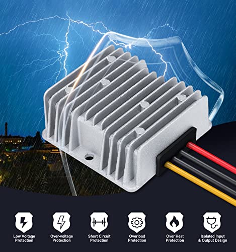 Eagwell 20A 240W 36V 48V To 12V Voltage Converter With Fuse Step Down Regulator Buck Reducer Power Converter Transformer For Golf Cart #TOP3