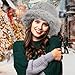 Peicees Faux Fur Hats for Women Winter Furry Bucket Hat Fuzzy Russian Ushanka for Ladies Warm Cute Grey