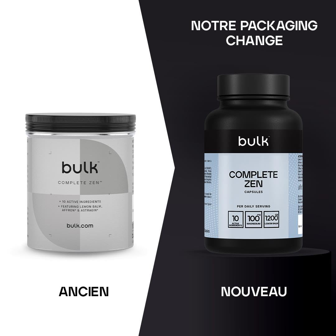 Bulk Complete Zen | 17 ingrédients hautement dosés pour contribuer à la fonction cognitive, aux performances mentales et à la concentration