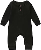 Vista 1 de Cafuvv Bebé Niño Niña Mameluco Mono Color Sólido Manga Larga Pantalones Niños Otoño Primavera Mono Mamelucos Mameluco