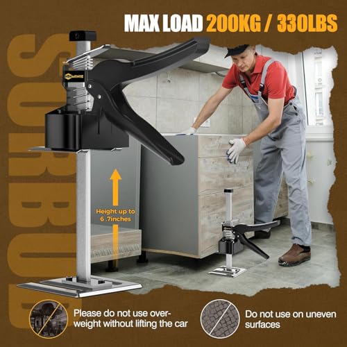 image for Mtnte Labor Saving Arm Jack Handle 12 in Furniture Jack Drywall Lift f