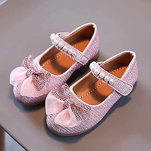 Toddler Dress Shoes Glitter Sparkly Sequins Flower Girl Sandals Closed Toe Sandals Ballet Flats for Wedding Party Princess3