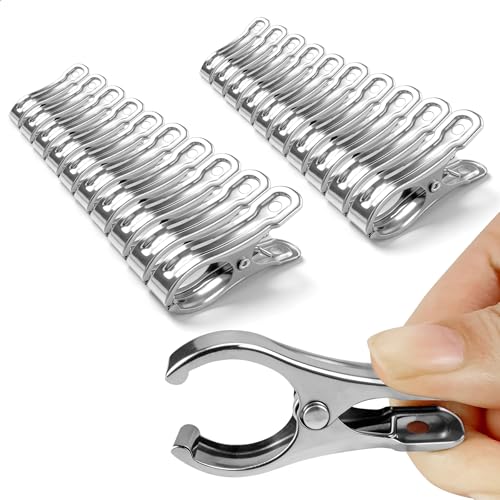 Topiverse Garden Clips Stainless Steel Greenhouse Clamps 20pcs