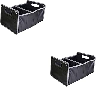 Wakauto 2 Pçs Caixas De Armazenamento Dobráveis Tronco Organizador Dobrável Organizador De Armazenamento Tronco Recipiente Organizador Caixa Dobrável Carro